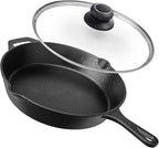 10 Inch Pan Lid Replacement Glass Lid for T-Fal 10" Frying Pan, Essentials Fry Pan, Skillet and Other 10-10.7 Inch Cookware, Clear, 1 Set