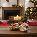 Cluster of 9 Serving Bowls, One-Piece Set, Gold White Brass Multi-Bowl Display Tray for Snacks Nuts Chips Appetizers, Modern Home Entertaining Centerpiece Dining Parties Housewarming Wedding Gifts 11"