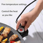 Indoor Grills Electric Smokeless – Nonstick Electric Griddle for Indoor Use, Fast-Heating Compact & Versatile Cooking for Steaks, Pancakes, and BBQ (15.7inch)(15.8in)