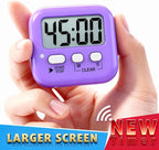 Antonki 2 Pack Digital Timer for Kids, Magnetic Countdown Kitchen Timers for Cooking, Egg, Classroom, Teacher, Exercise, Study, Oven - Battery Included