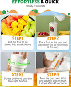 Portable Blender for Smoothies, BPA Free Mini Blender for Mixing Protein Powder, 15 Oz Dishwasher Safe Portable Bottle with 12-Blade, Rechargable Sport Bottle Compact and Easy to Clean