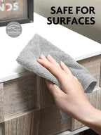 Fantasticlean Microfiber Cleaning Cloth Roll -75 Pack, Tear Away Microfiber Towels, 12" x 12", Reusable, Washable, Scratch Free, Ultra Absorbent Dish Rags for Car, Home, Garage or Shop (Grey)