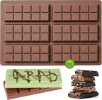 Chocolate Bar Mold, Non-Stick Chocolate Molds, Food Grade Silicone Deep Mold for Dubai Pistachio, Candy, Snacks