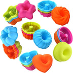 To encounter 24Pack Silicone Molds, Nonstick 2 3/4 inches Donut Mold, Silicone Baking Cups, Donut Pan, Muffin, Jello, Bagel Pan, Oven- Microwave- Dishwasher Safe