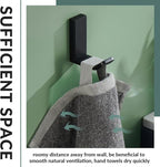 APLusee 2 Pack Bath Robe Hook, 304 Stainless Steel L Shape Coat Holder, Bathroom Home Accessories Matte Black