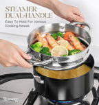 MICHELANGELO Nonstick Saucepan with Lid, Ceramic Sauce Pan Sets, Easy to Clean Sauce Pans, Multi-Purpose Cooking Pots, 1QT & 2QT & 3QT, Silver