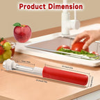 2 in 1 Apple Corer and Peeler Tool, Fruit Vegetable Corer and Peeler Tool Stainless Steel Apple Peeler Apple Corer Remover Tool Multifunction Corer Tool for Vegetable Fruit Kitchen Gadget (Red)