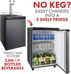 Kegco HBK309X-2 Keg Dispenser, 2 faucet without keg Black Stainless Steel