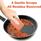 Pan Scraper, 10 Pcs Plastic, Non Scratch for Cast Iron, Pot and Pan Cleaning, Sturdy Scraper Kitchen Tool-Orange