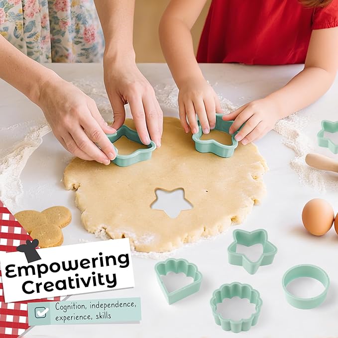 Ultimate Baking Kit for Kids - 38 Piece Kitchen Tools, Food Grade Silicone, BPA/BPS Free - Real Cooking Set for Ages 8-12 - Girls Boys Birthday Stocking Stuffer - Sage Green