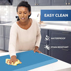 KitchenClouds Kitchen Mat Cushioned Anti Fatigue Kitchen Rug 0.8inch Waterproof Non Slip Kitchen Rugs and Mats Standing Desk Mat Comfort Floor Mats for Kitchen Sink Office (17.3"x60",Green)