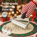 Pizza Dough Docker Roller Stainless Steel, Pin Puncher Dough Hole Maker, Docking Tool for Pizza Pie Cookie Pastry Bread