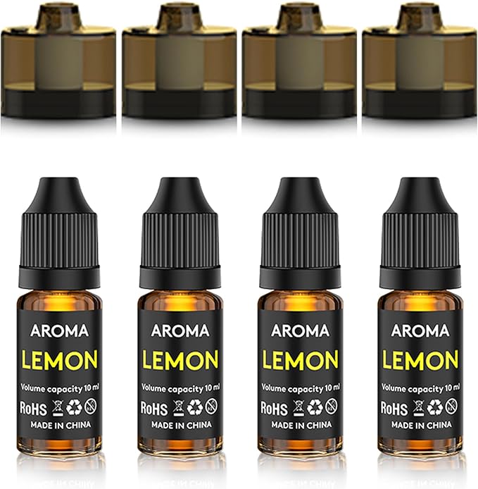 Cocktail Bubble Smoke Gun Accessories, 10 ml, Includes 4 Contains, 4 Aromatic Flavor Oils, Lemon Flavor