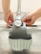 VANVENE Kitchen Sink Shelf Soap Sponge Drain Rack Holder Double Decker Hanging Basket Storage Suction Cup Kitchen Organizer Sink Accessories Wash Dropshipping-Blue,1Pcs