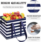 WISELIFE Reusable Grocery Bags 8 Pack,Large Grocery Tote Bag Water Resistant Shopping Bags Foldable Grocery Bag for Clothes,Shoes and Picnic,Black