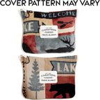 CARSTENS, INC. Travel Blanket, Premium Compact 2-in-1 Airplane Blanket/Pillow, Lake House