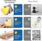 LOVIMAG Fridge Magnets 40Pcs Refrigerator Whiteboard Small Strong Magnet Classroom Kitchen Accessories Decorative Locker Set Decor Must Haves Office Calendar Refrigerador Magnetic Cute Crafts Silver