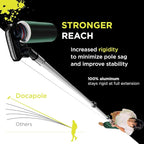 DOCA Telescoping Pole 7-30 Ft - Extension Pole for Cleaning, Feather Duster, Window Washing Kit, Paint Roller, Window Squeegee - High Reach Extendable Kit for Indoor & Outdoor - Pole Only
