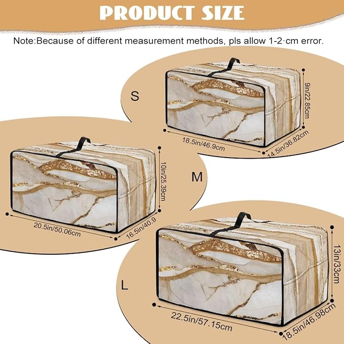 Marble Print Toaster Oven Cover, Heavy-Duty Dust Shield Kitchen Decorative Countertop Oven Protector, Microwave Air Fryer Cover, Light Gold White, (Small-14.5*18.46*9 inches)