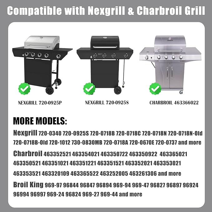 SafBbcue Full Size Griddle Inserts for Nexgrill Replacement Parts 720-0925 720-0925P 720-0925PG Flat Top Griddle for Nexgrill Parts 720-0340 720-0718A, Carbon Steel