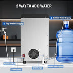 Nugget Ice Maker Countertop, 50LBS/Day with 5LBS Storage Bin, Water Dispenser Countertop Ice Maker Machine Stainless Steel, Soft Chewable Pellet Ice Machine for Home Bar Kitchen Office, Self-Cleaning