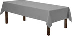 Gee Di Moda Rectangle Tablecloth - 60 x 102 Inch Charcoal Table Cloth for 6 Foot Rectangle Tables - Heavy Duty Washable Fabric - for Holiday Party, Dinner, Weddings, Baby Shower & Events