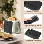 2Pack Silicone Toaster Cover,Heat Resistant Bread Machine Cover Toaster Lid Bread Maker Top Cover,Toaster Appliances Top Cover Bread Maker Dust Cover Sandwich Machine Part Accessories for Clean(Black)