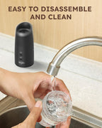 Sangcon Gravity Electric Salt and Pepper Grinder Set RECHARGEABLE Automatic Salt Pepper Shakers USB-C No Battery Needed - LED Light One Hand Operation, External Adjustable Coarseness Pepper Mill