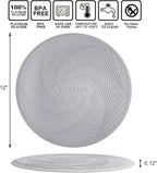 Walfos 12-Inch Silicone Microwave Mat & Pot Holders, Non-Slip Heat Resistant for Oven, Hot Pot, Bowl