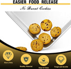 Commercial Quality Baking Sheet Pan Set, Natural Aluminum Cookie Sheet, Umite Chef Encapsulated Galvanized Steel Rim Warp Resistant Baker's Quarter Sheet Pan, Cookie Tray Pans for Baking, Roasting