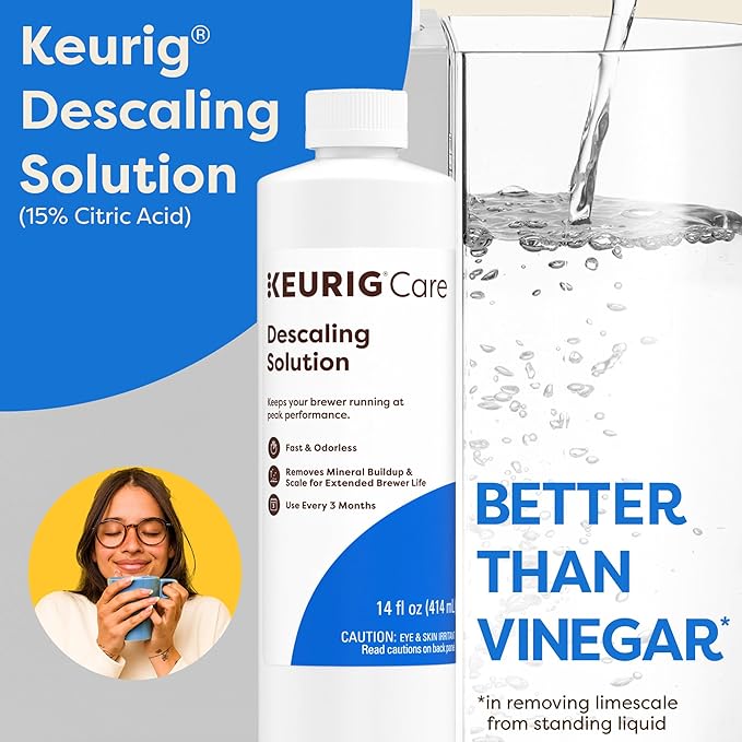 Keurig 3-Month Brewer Maintenance Kit Includes Descaling Solution, Water Filter Cartridges & Rinse Pods, Compatible Classic/1.0 & 2.0 K-Cup Coffee Makers, 7 Count
