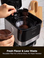 CUCKOO Classic 10-Cup Drip Coffee Maker, Easy To Use Coffee Machine with Programmable Timer, Includes Glass Coffee Pot with Two Brew Strength Settings and Reusable Mesh Filter (CCM-BD011B)