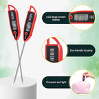 Copkim 6 Set Waterproof Food Thermometer for Water, Liquid, Candle and Cooking Digital Meat Thermometer with Long Probe Instant Read for Kitchen BBQ Grill Candy (Red)