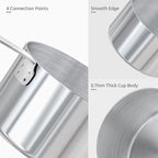 U-Taste Measuring Cups and Spoons: Food Grade 18/8 Stainless Steel Metal Measure Cups and Spoons Set of 10, Upgraded Thickness Handle (Midnight Blue)
