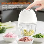 Portable Electric Garlic Chopper, 450ML Large Volume Cordless Mini Food Processor with USB Charging,304 Stainless Steel Sharp Blades,for Onion, Garlic, Ginger, Baby Food,Meat,Spices BPA-Free