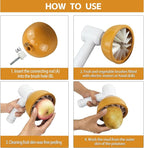 Electric Spin Brush Head Vegetable Cleaning Brush Fruit Wash Brush Replacement Cleaner Brush Head Kitchen Tool