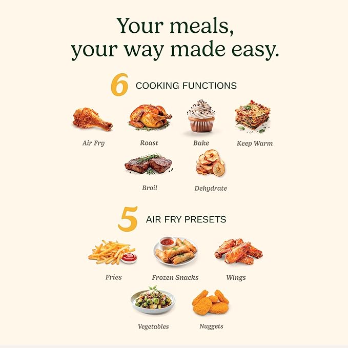Cuisinart Dual Basket Air Fryer, Two Baskets 11 Qt in Total, 6 Functions: Air Fry, Roast, Bake, Broil, Dehydrate & Keep Warm, Features Sync Finish & Sync Settings, Toss Reminder & Auto-Pause, ADZ-112