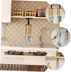 Milisten 3pcs Rotatable Kitchen Utensil Hooks Wall Mounted Plastic Hanger Set Space Saving Hanging Utensil Holder for Kitchen Organization