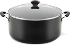 Farberware Cookware Nonstick Stockpot with Lid, 10.5 Quart-Black