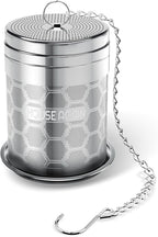 House Again Large Tea Infusers, Extra Fine Mesh Tea Strainers for Loose Tea, Slim Threaded Lid & 304 Stainless Steel, Filter Bags Diffusers, Loose Leaf Tea Steeper for Brew Tea Spices & Seasonings