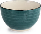 Elama Gia 24 Piece Stoneware Dinnerware Set (Dark Green)