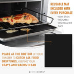 Toaster Oven Air Fryer Reusable Mats Accessories 9 x 11, Silicone Liner, Drip Mat (3pcs) Compatible with Cuisinart, Emeril Lagasse, Gowise, Breville + More, Convection Accessories, Electric Oven Rack
