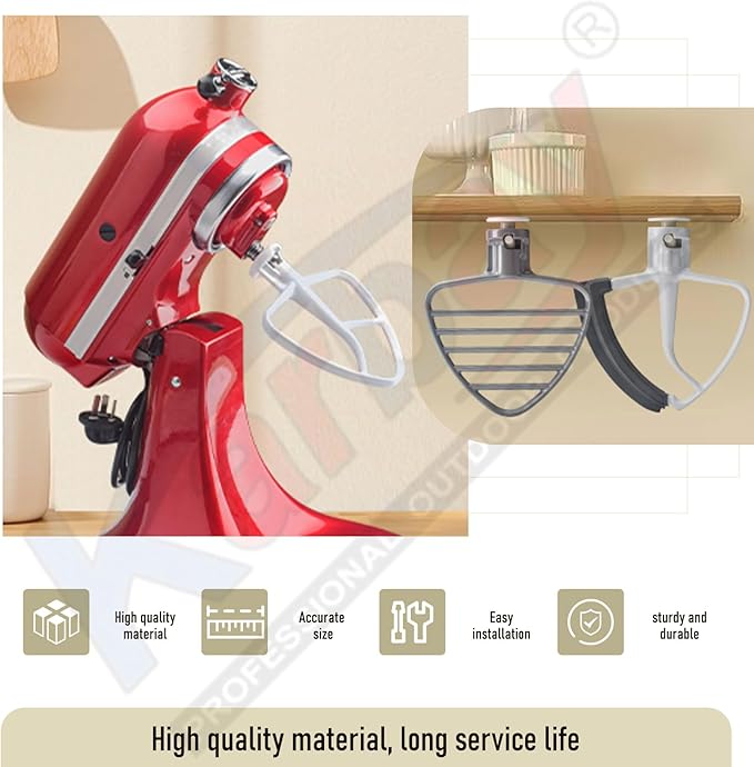Updated Mixer Spring and Washer & Tilt Head Mixers Attachments & Stand Mixer Attachment Holders Kit for Kit-chenAid Mixers, Rubber Plug Solves the Bouncing Problem of Kithen-Aid Mixer