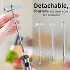 Newness Multi-Purpose Veggie Drill with Sharp Blade and Ergonomic Anti-Slip Handle, 4 Sizes for Coring and Hollowing out Zucchini, Potatoes, Carrot