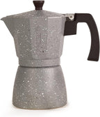 Holstein Housewares - 6 Cup Aluminum Stovetop Espresso Maker and Moka Pot - Great Tasting Traditional Espresso Coffee, Italian and Cuban Café Brewing in Minutes, Silver