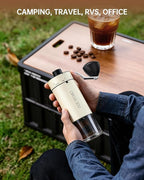 CIRCLE JOY Mini Manual Coffee Grinder with 40 External Adjustable Settings and Ceramic Conical Burr, Portable Stainless Steel Hand Coffee Grinder for Home and Travel