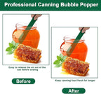 Catcan 4 PCS Canning Kits- Include Magnetic Lid Lifter and Bubble Popper Heat Resistant Home Easy Canning Tools (Red+Green)