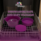 3-Piece Colander Grease Strainer Set – Purple Grease Separator with Handle, Container & Lid – Strains Bacon, Pasta, Ground Beef – BPA-Free Kitchen Gadget