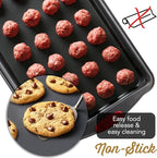 Baking Pan Set, 15 Piece Premium Baking Set, Nonstick Bakeware Sets BPA Free, Cookie Sheets for Baking Nonstick Set, Steel Baking Sheets for Oven with Muffin Pan, Cake Pan & Black Kitchen Utensils