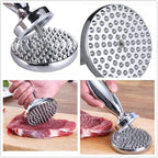 Dual Sided Meat Tenderizer Marinating Prep Tool,Manual Hammer Mallet Tool for Steak,Reversible Stainless Steel Base (Dual Sided Tenderizer)